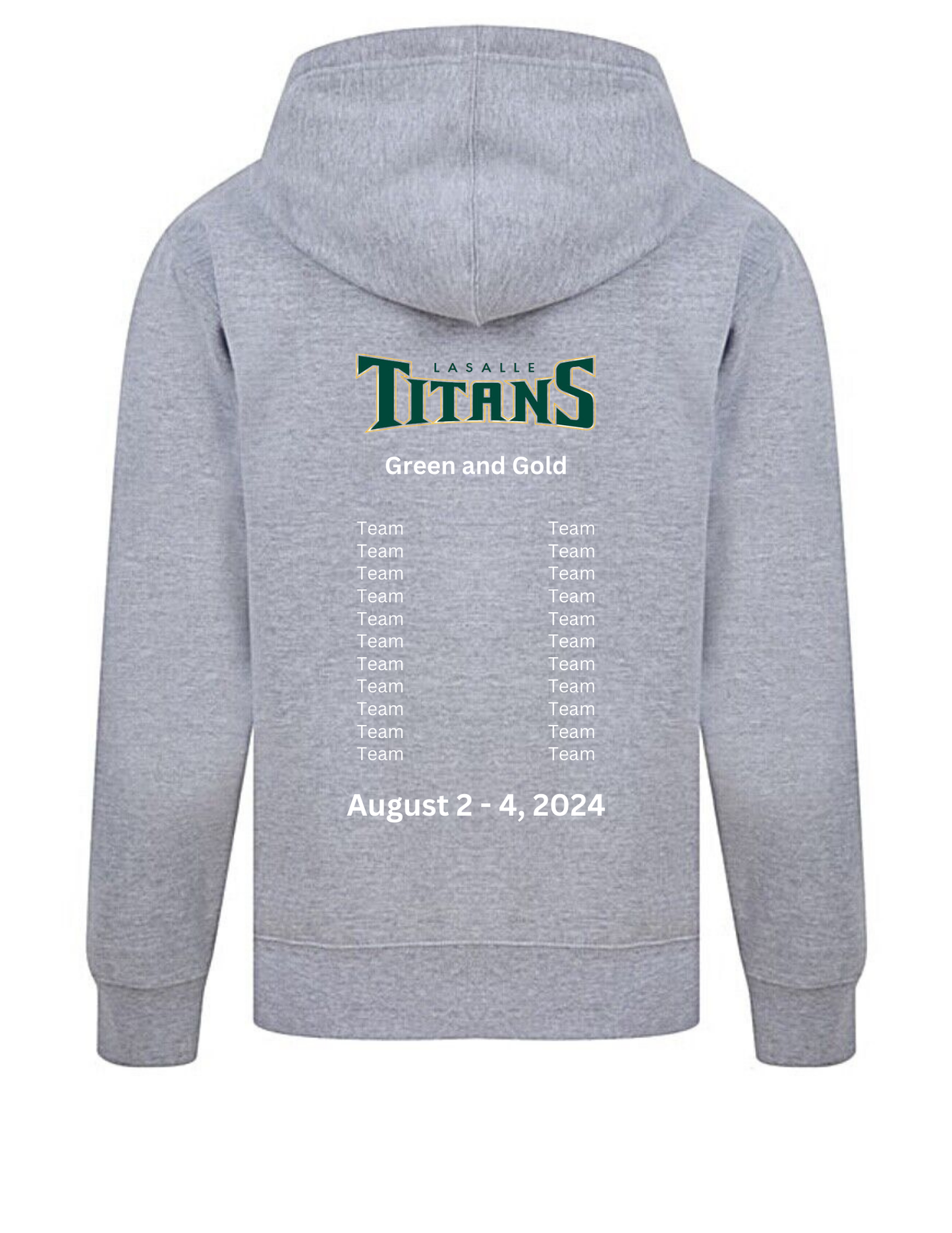 Green and Gold Tournament Cotton Hoodie