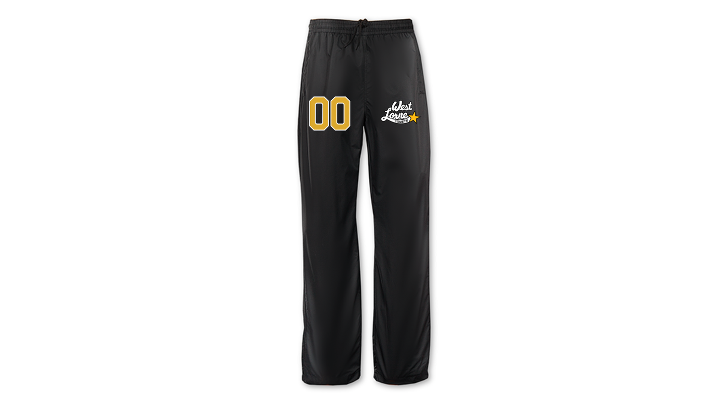West Lorne Comets Sniper Warm-Up Pants optional number (Adult and Youth)
