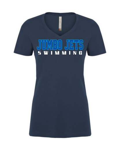 Jumbo Jets Cotton V Neck Team Shirt (Ladies)