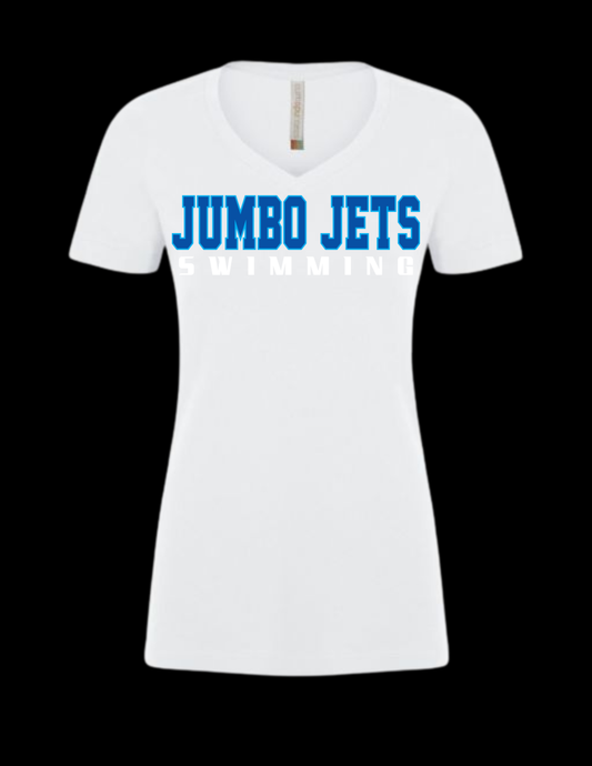 Jumbo Jets Cotton V Neck Team Shirt (Ladies)