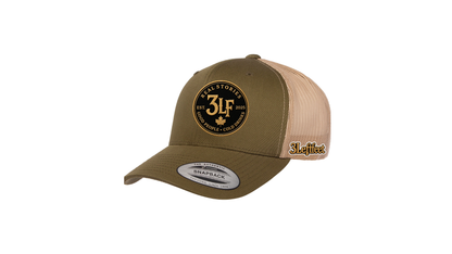 3 Left Feet Leather Patch Trucker Hat
