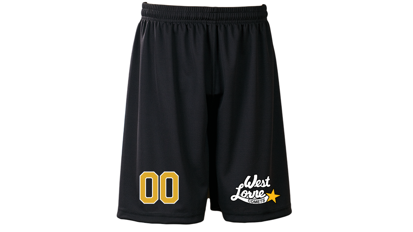 West Lorne Comets Training Shorts with Number (Adult and Youth)